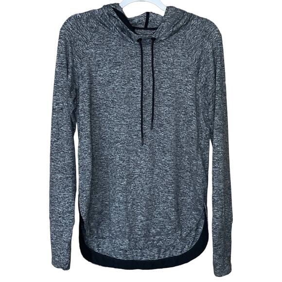 Athleta Uptempo Pullover Hoodie Long Sleeve Top Charcoal Gray SZ Small - Picture 1 of 10